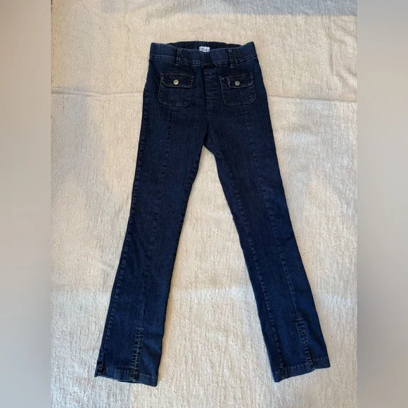$218 Bevy Flog Adele Flared Hem Denim Jeans Size 27 Waist - Picture 2 of 11